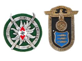 GROUP OF 2 GERMAN 3RD REICH PERIOD SHIELDS