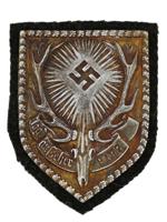 GROUP OF 2 GERMAN WWII HUNTING SOCIETY SHIELD BADGE