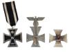 GROUP OF 3 GERMAN WWII IRON CROSSES 1870 1914 1939 PIC-1