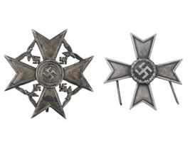 GROUP OF FOUR GERMAN IRON CROSSES FROM WWII