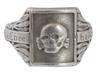 GERMAN WWII WAFFEN SS TOTENKOPF SILVER RING PIC-0