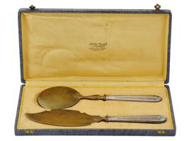 WWII SILVER DESSERT CUTLERY SET OF ADOLF HITLER