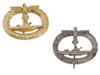 GROUP OF 3 GERMAN WWII U BOAT BADGES AND CLASP PIC-2