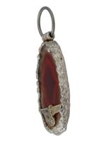 GERMAN WWII MILITARY SILVER AGATE PENDANT