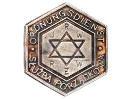 GROUP OF 3 BADGES OF WWII WARSAW GHETTO POLICE