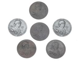 GROUP OF 6 ANTISEMITIC GERMAN COINS FROM 30S