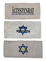 GROUP OF 3 HOLOCAUST PERIOD ARMBANDS