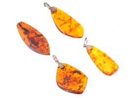 LOT OF 12 RUSSIAN BALTIC AMBER PENDANTS EARRINGS