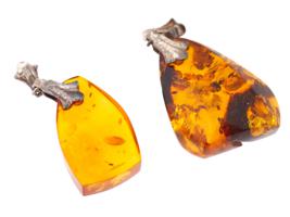 LOT OF 12 RUSSIAN BALTIC AMBER PENDANTS EARRINGS