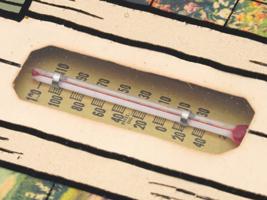 VERY ATTRACTIVE VINTAGE ZEPPELIN THERMOMETER