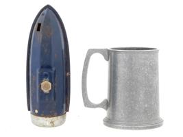 GROUP OF 2 ZEPPELIN ITEMS FLASH LIGHT AND CUP