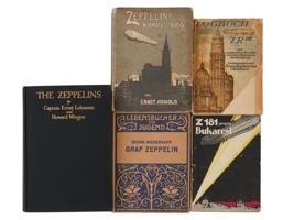 GROUP OF FIVE ANTIQUE PRE WWII ZEPPELIN BOOK EDITIONS