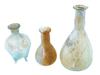 THREE ANCIENT ROMAN MINIATURE GLASS JARS PIC-1