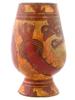 ANTIQUE COSTA RICAN POTTERY URN WITH A PAINTED JAGUAR PIC-3