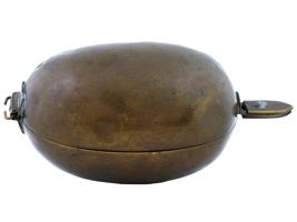 ANTIQUE INDIAN BRONZE FLASK AND CONTAINER