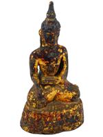 ANTIQUE 19TH C BRONZE BUDDHA FROM SOUTHEAST ASIA