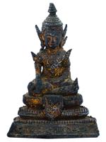 ANTIQUE 19TH C BRONZE BUDDHA FROM SOUTHEAST ASIA