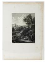 ANTIQUE FRENCH LANDSCAPE ETCHING AFTER FRANCISQUITO