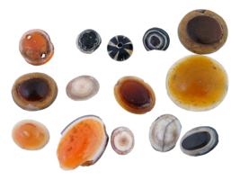 COLLECTION OF ANCIENT ROMAN EVIL EYE AGATE BEADS