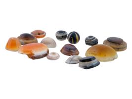 COLLECTION OF ANCIENT ROMAN EVIL EYE AGATE BEADS
