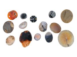 COLLECTION OF ANCIENT ROMAN EVIL EYE AGATE BEADS