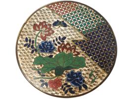 ANTIQUE MEIJI ERA JAPANESE CLOISONNE ENAMEL PLATE