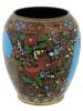 ANTIQUE JAPANESE MEIJI GOLD WIRE CLOISONNE VASE PIC-1