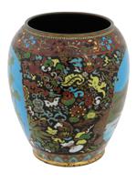 ANTIQUE JAPANESE MEIJI GOLD WIRE CLOISONNE VASE