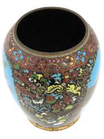 ANTIQUE JAPANESE MEIJI GOLD WIRE CLOISONNE VASE