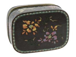 ANTIQUE JAPANESE MEIJI ERA CLOISONNE ENAMEL BOX