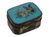 ANTIQUE JAPANESE MEIJI ERA CLOISONNE ENAMEL BOX PIC-0