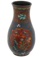 ANTIQUE JAPANESE MEIJI CLOISONNE VASE ATTR TO NAMIKAWA