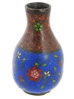 ANTIQUE JAPANESE MEIJI CLOISONNE VASE ATTR TO NAMIKAWA