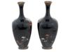 ATTR TO HAYASHI KODENJI JAPANESE MEIJI CLOISONNE VASES PIC-2