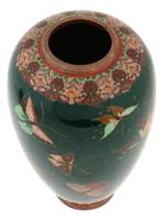 ATTR TO NAMIKAWA JAPANESE MEIJI CLOISONNE ENAMEL VASE