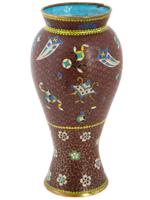 LARGE ANTIQUE JAPANESE MEIJI CLOISONNE ENAMEL VASE