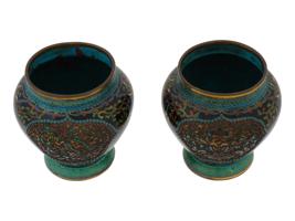 PAIR OF RARE ANTIQUE JAPANESE VASES FROM MEIJI