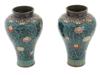 ANTIQUE JAPANESE MEIJI CLOISONNE VASES ATTR NAMIKAWA PIC-1