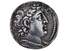 ANCIENT SYRIAN ANTIOCHUS VII SILVER TETRADRACHM COIN