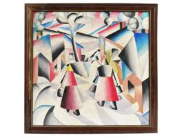 RUSSIAN OIL PAINTING ATTRIBUTED TO KAZIMIR MALEVICH