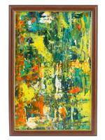 ATTRIBUTED TO GERHARD RICHTER ABSTRACT OIL PAINTING