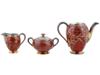 GERMAN THOMAS SILVER OVERLAYS PORCELAIN COFFEE SET PIC-2