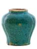 ANTIQUE CHINESE MING DYNASTY GLAZED LOBED JAR VASE PIC-0