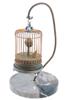 ART DECO 1930S JAPANESE CAGED BIRD NOVELTY CLOCK PIC-1