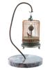 ART DECO 1930S JAPANESE CAGED BIRD NOVELTY CLOCK PIC-2