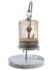 ART DECO 1930S JAPANESE CAGED BIRD NOVELTY CLOCK PIC-3