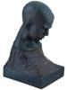 BRONZE AND WOOD MALE BUST BY GUILLERMO GIANNINAZZI PIC-0