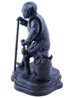 ANTIQUE JAPANESE BRONZE WATER DELIVERY MAN FIGURE