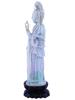 ANTIQUE CHINESE HAND CARVED JADE FIGURE OF GUANYIN PIC-2