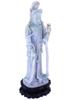 ANTIQUE CHINESE HAND CARVED JADE FIGURE OF GUANYIN PIC-1